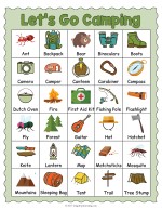 Camping Vocabulary List Thumbnail