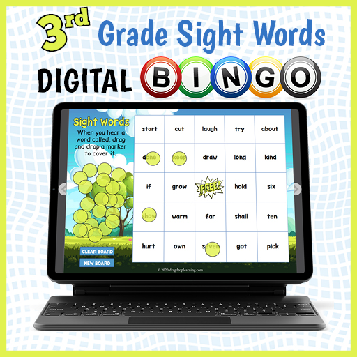 DIGITAL 3rd Grade Sight Words Vocabulary Bingo Game