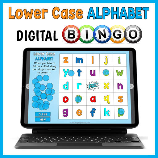 DIGITAL Alphabet Bingo Game Lower Case Letters