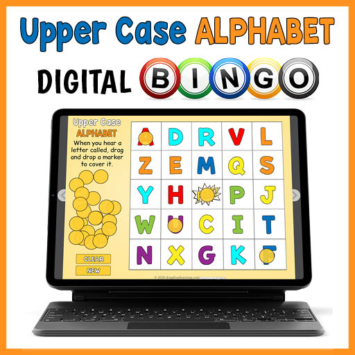 DIGITAL Alphabet Bingo Game Upper Case Letters