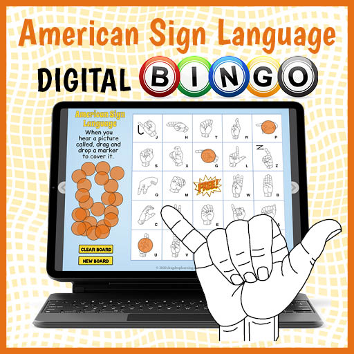 DIGITAL ASL Alphabet BINGO Game American Sign Language Activity