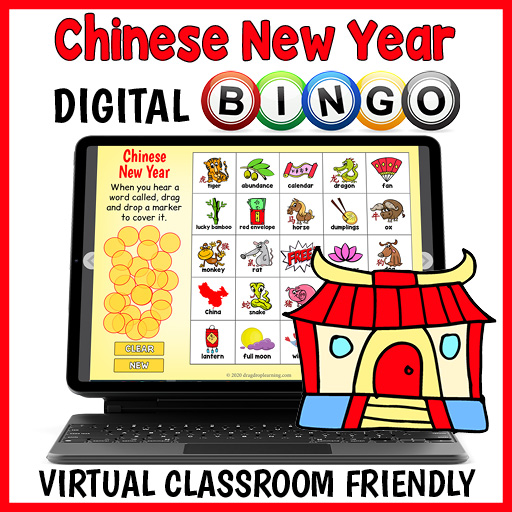 DIGITAL Chinese New Year 2021 Vocabulary Bingo Game