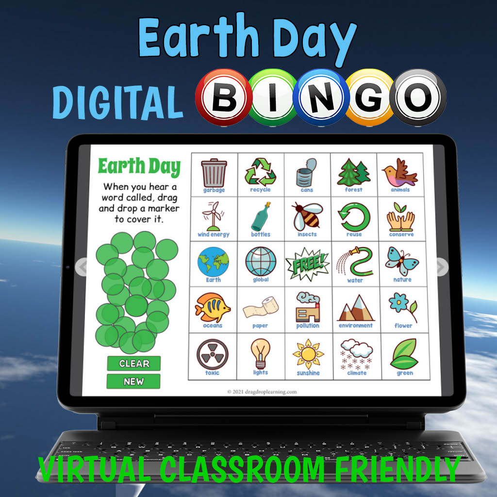 DIGITAL Earth Day Vocabulary Bingo Game