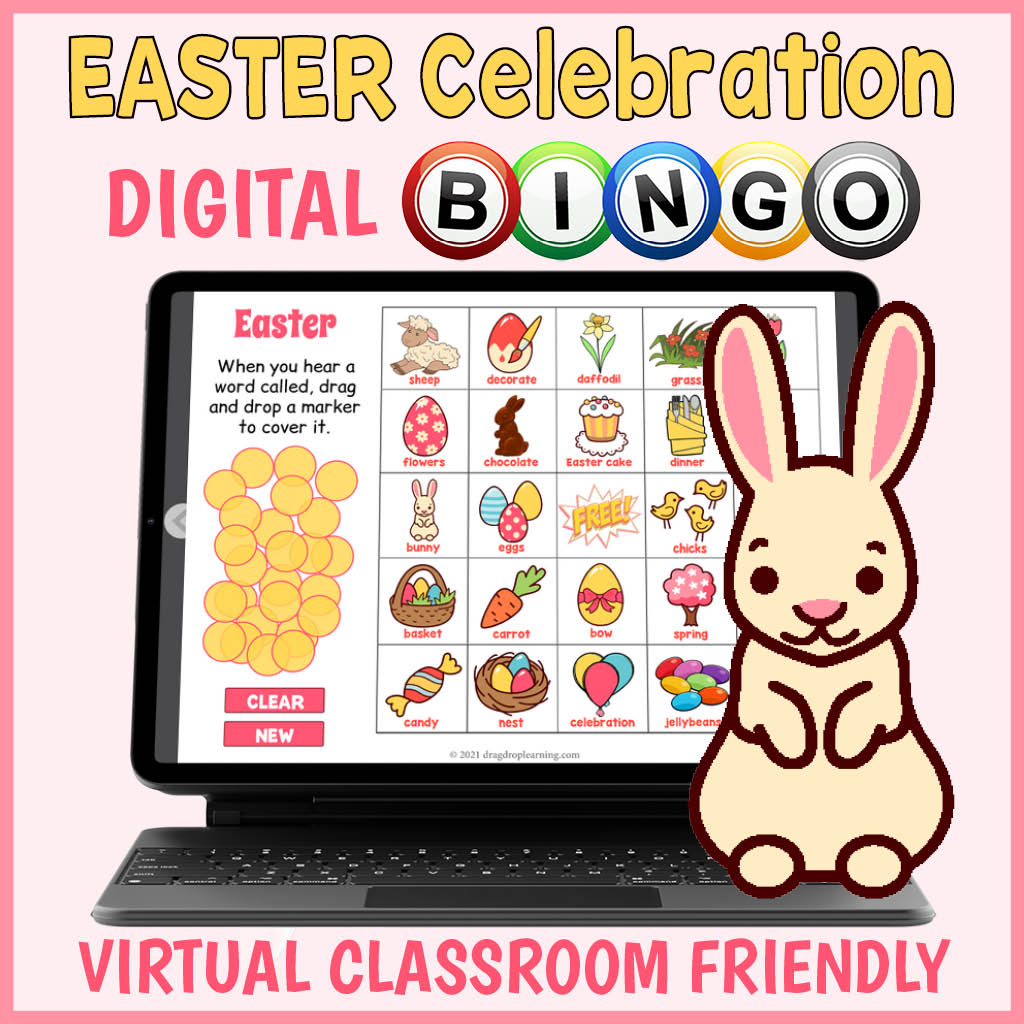 DIGITAL Easter Day Vocabulary Bingo Game