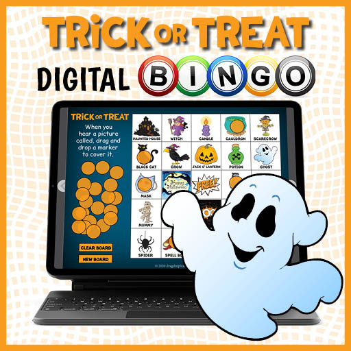 DIGITAL Halloween Themed Vocabulary Bingo Game