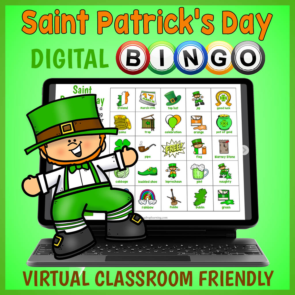 DIGITAL Saint Patricks Day Vocabulary Bingo Game