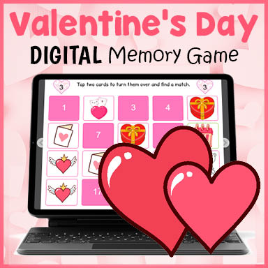 DIGITAL Valentines Day Vocabulary BINGO Game