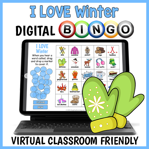 DIGITAL Winter Themed Vocabulary Bingo Game