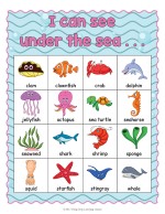 Marine Life Vocabulary List Thumbnail