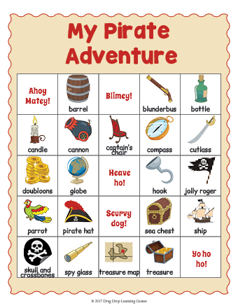 Pirate Vocabulary List